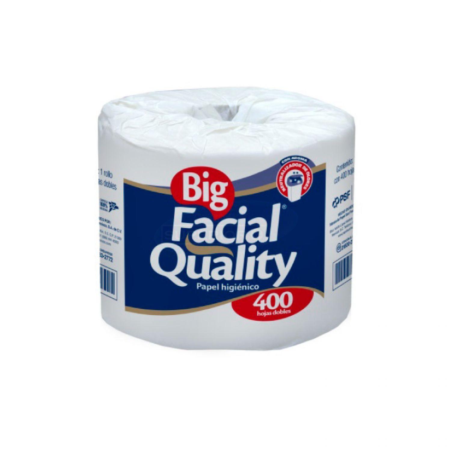 PAPEL HIGIENICO BIG FACIAL QUALITY 400 HOJAS PACA CON 48 UNIDADES
